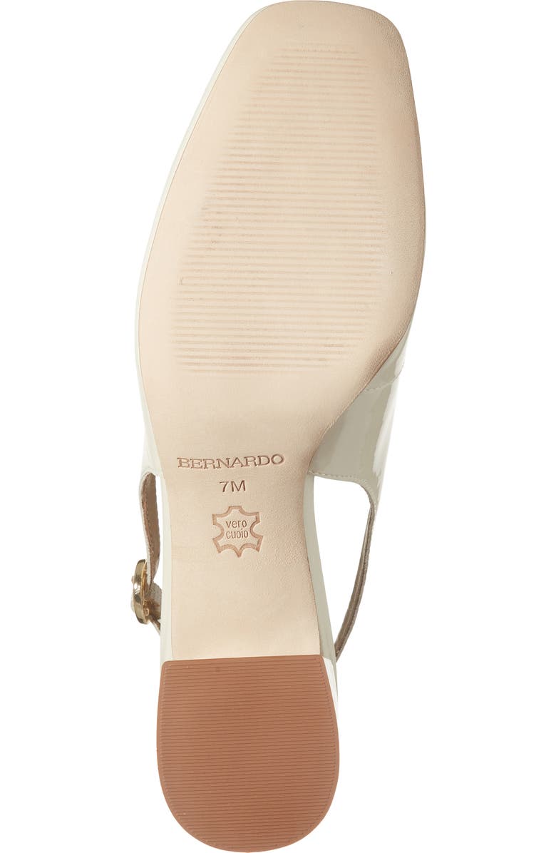 Bernardo Alexia Slingback Pump, Alternate, color, Eggshell Soft Patent
