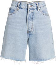 【AAKE】RAW BERMUDA DENIM FRAME The Timeless Raw Hem Denim Bermuda Shorts | Nordstrom