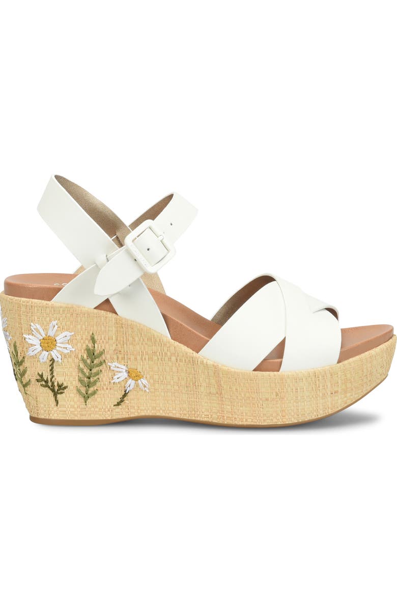 Kork-Ease<sup>®</sup> Ava 2.0 Platform Wedge Sandal, Alternate, color, White/ Cream Raffia Wrap