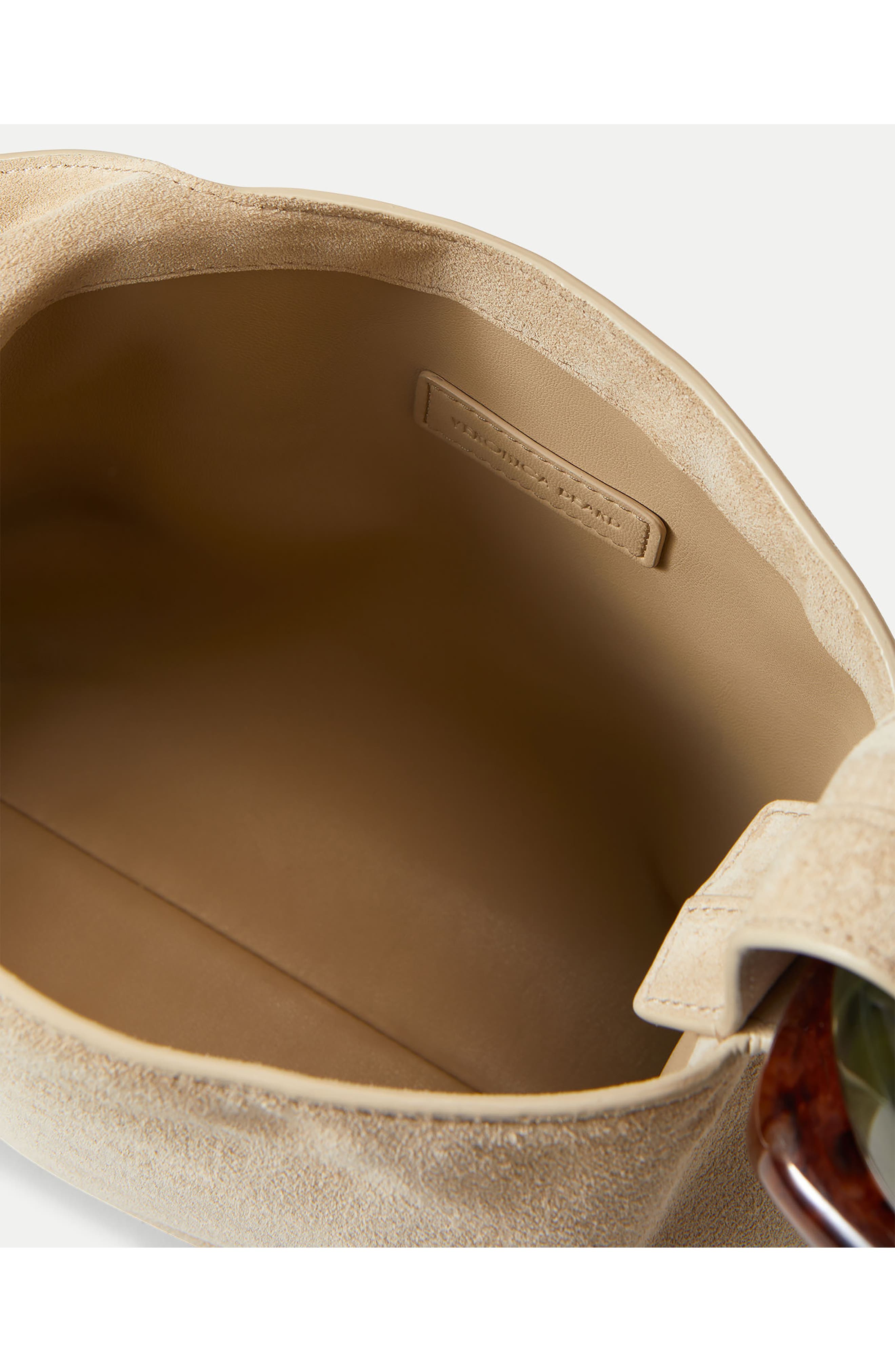 Veronica Beard Suede Swing Top Handle Bag, Alternate, color, Stone Khaki