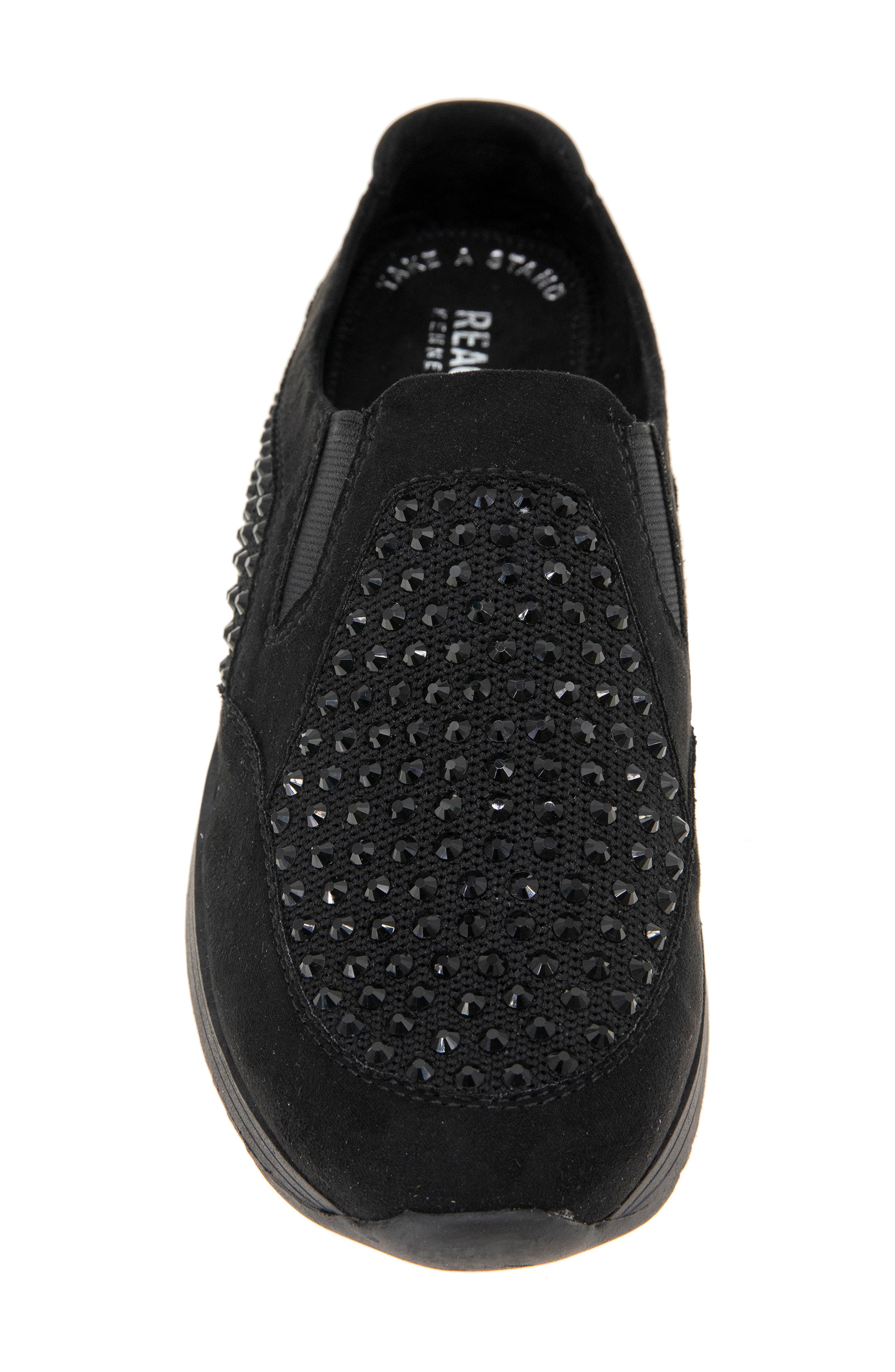 Reaction Kenneth Cole Cameron Rhinestone Sneaker Mule, Alternate, color, Black Knit