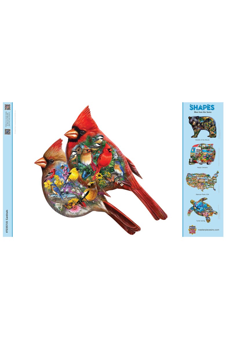 Cardinals 1000 Piece Shaped Puzzle, Alternate, color, Multicolor