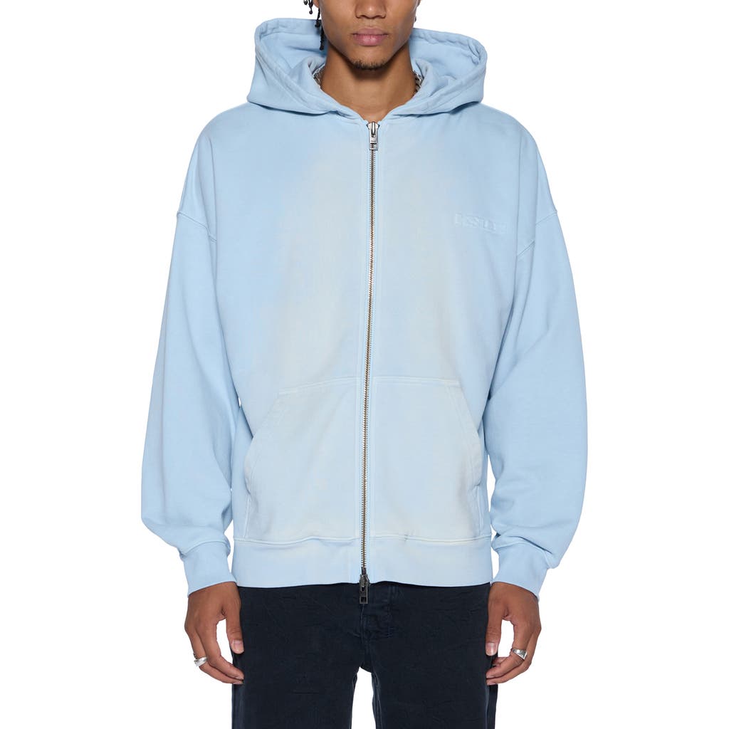 Ksubi Intruder Ekcess Oversize Zip Hoodie In Blue