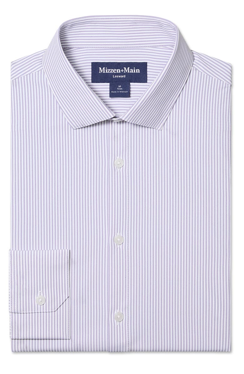 Mizzen+Main Leeward Trim Fit Stripe Performance Button-Up Shirt, Alternate, color, 