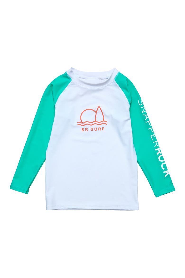 Kids' Geo Surf Graphic Rashguard, Main, color, WHITE