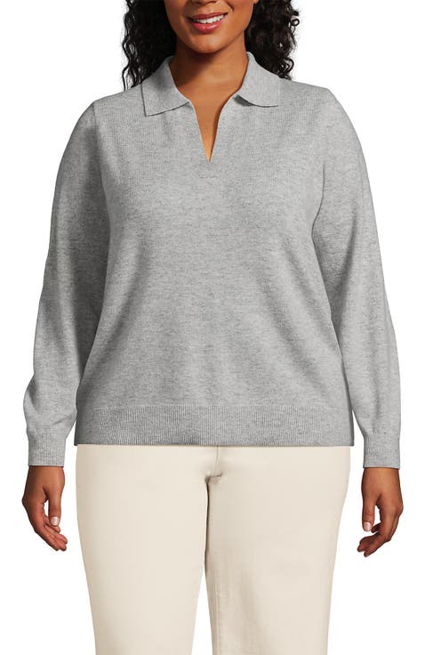 Cashmere Johnny Collar Sweater