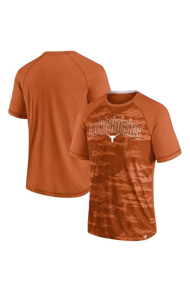 FANATICS Men's Fanatics Branded Texas Orange Texas Longhorns Arch Outline Raglan T-Shirt, Main, color, 