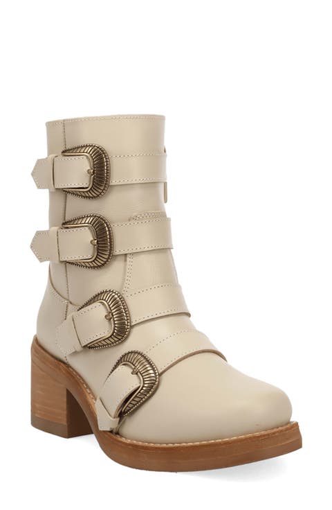 cream colored dress boots Women's Stay In Touch Ivory Patent Faux Leather Boots | Color: White | Size: 9