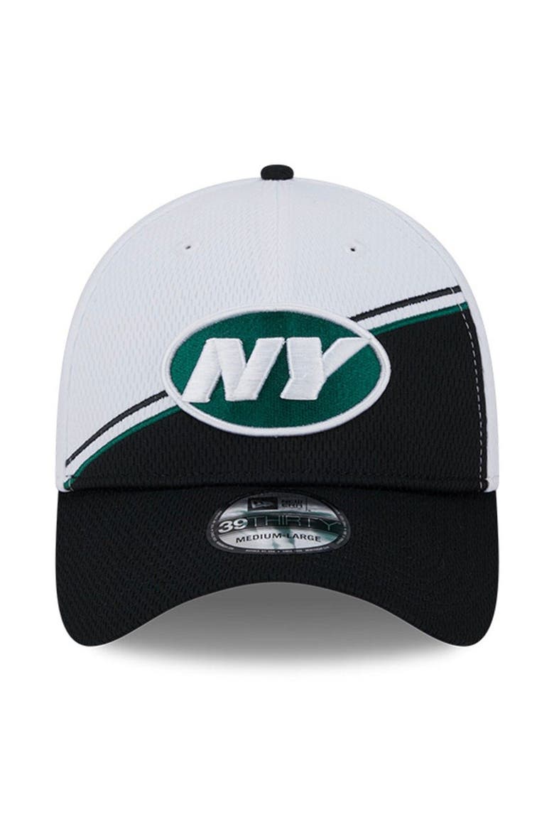 Men's New Era  White/Black New York Jets 2023 Sideline 39THIRTY Flex Hat, Alternate, color, White