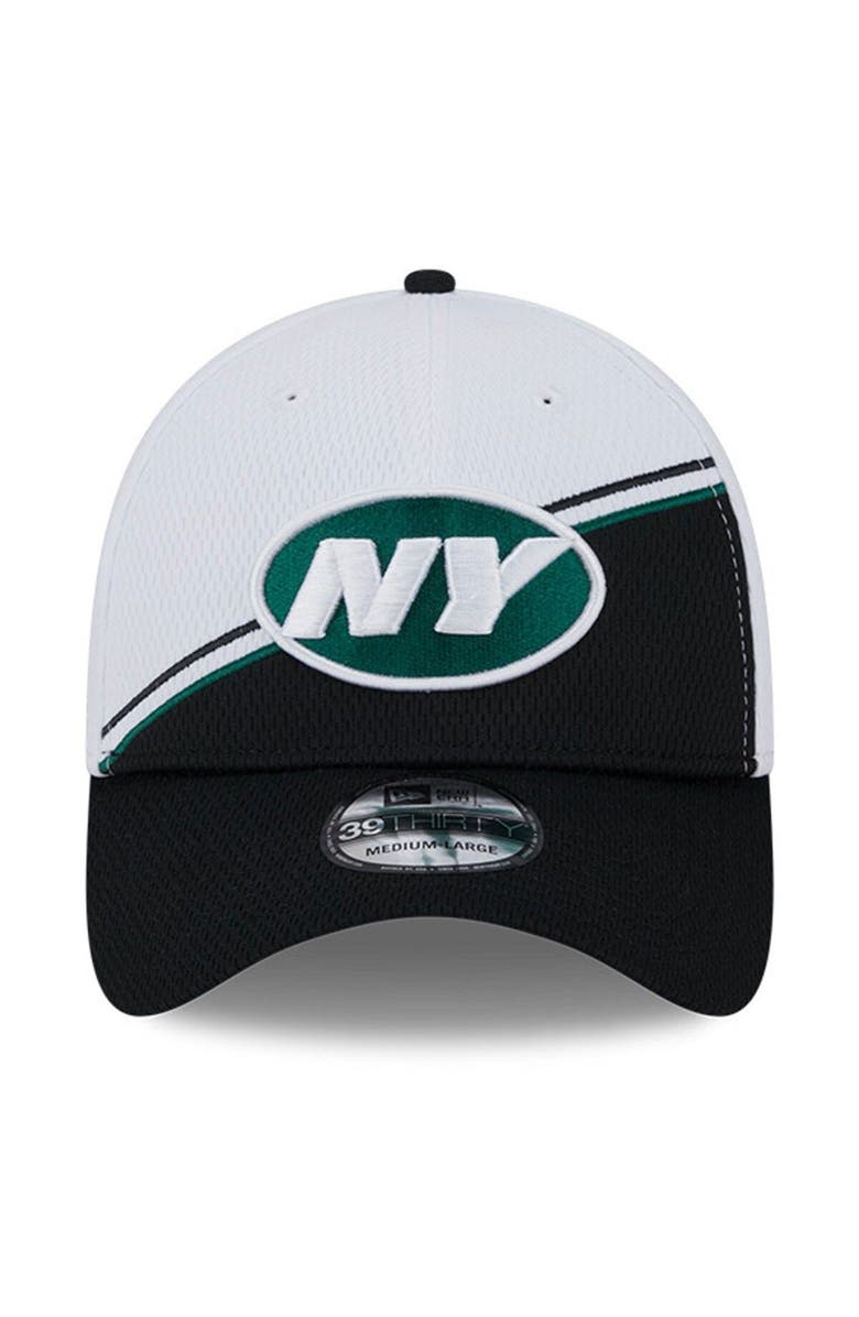 New Era Men's New Era  White/Black New York Jets 2023 Sideline 39THIRTY Flex Hat, Alternate, color, White