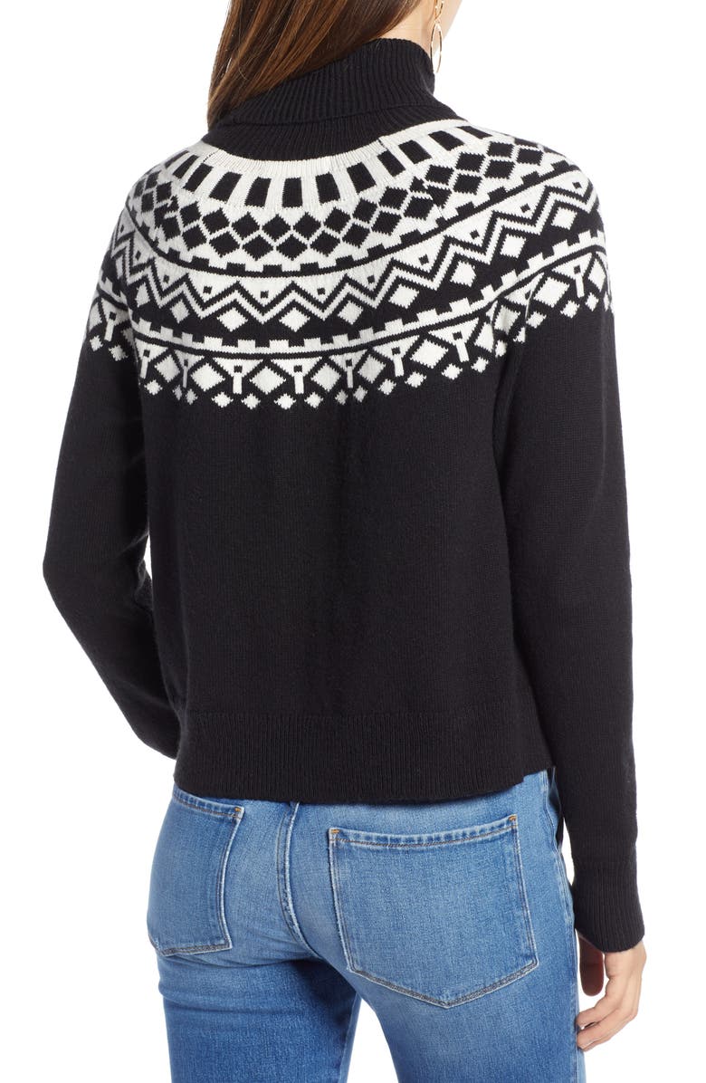 1901 Fair Isle Shrunken Turtleneck Sweater, Alternate, color, 