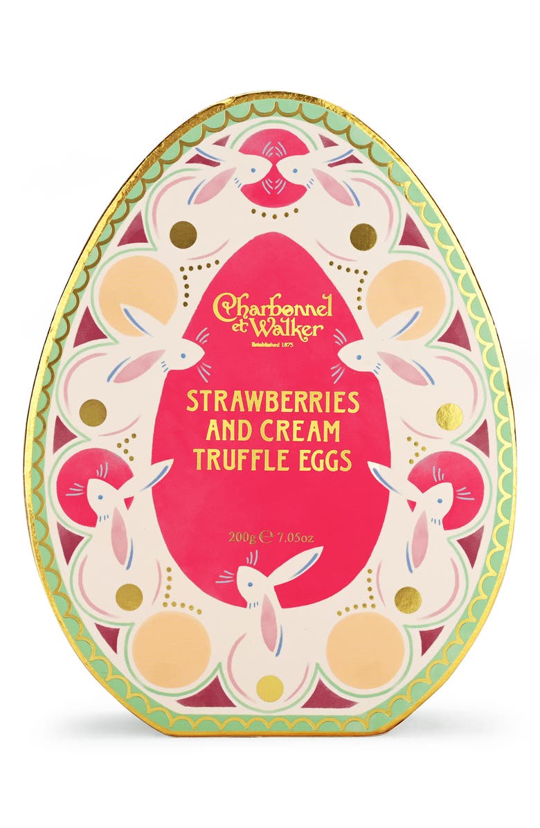 Charbonnel et Walker Strawberries & Cream Truffle Eggs in Gift Box, Alternate, color, 