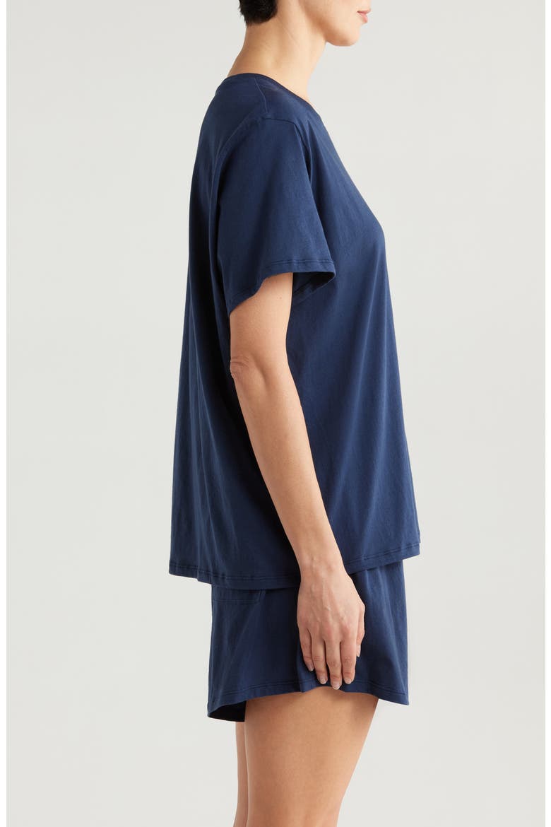 Organic Pima Cotton Short Pajamas, Alternate, color, DEEP BLUE