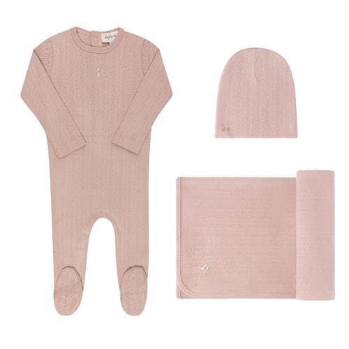 Ely's & Co. Squiggle Pointelle Collection In Pink