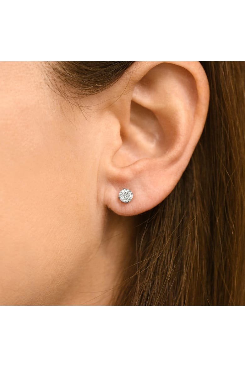 1 ct T.W. Diamond Screw Back Studs 14k Gold Lab Grown Eco Friendly, Alternate, color, 14k White Gold