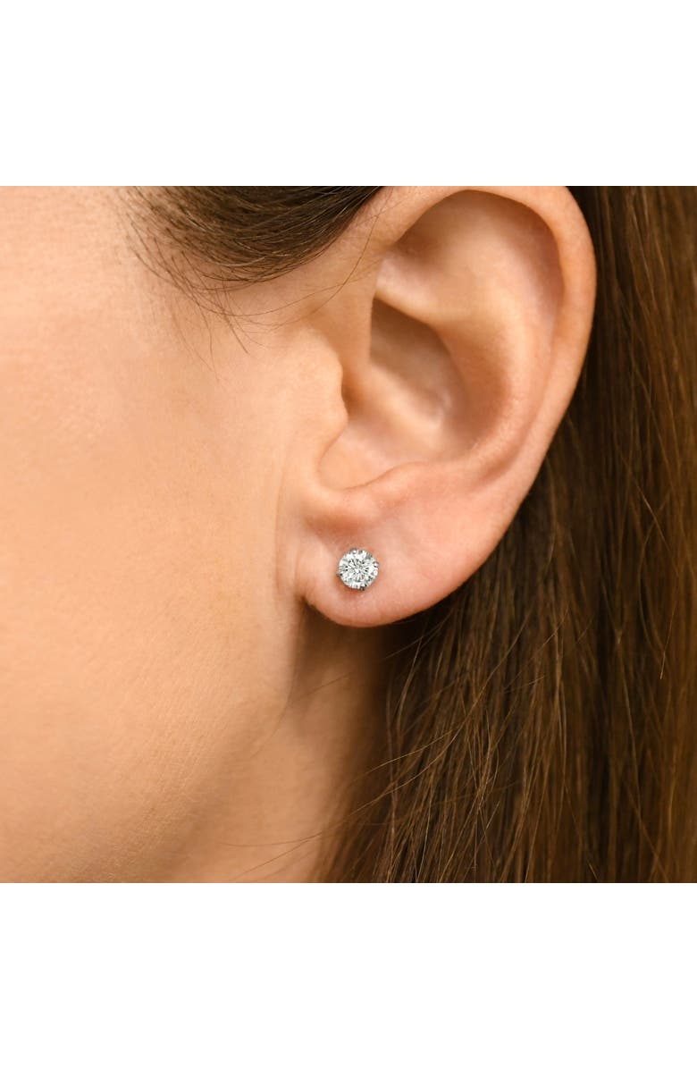 Bliss Diamond 1 ct T.W. Diamond Screw Back Studs 14k Gold Lab Grown Eco Friendly, Alternate, color, 14K White Gold