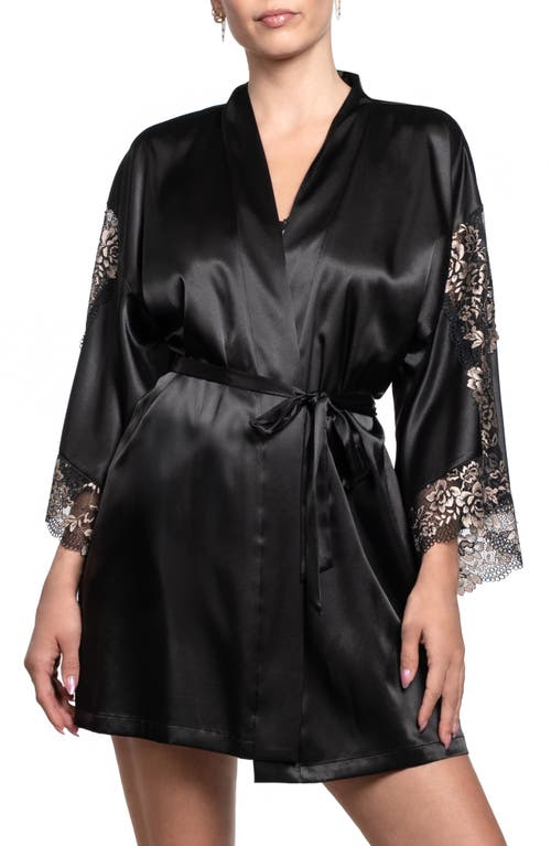 In Bloom By Jonquil Aviva Short Robe In Black
