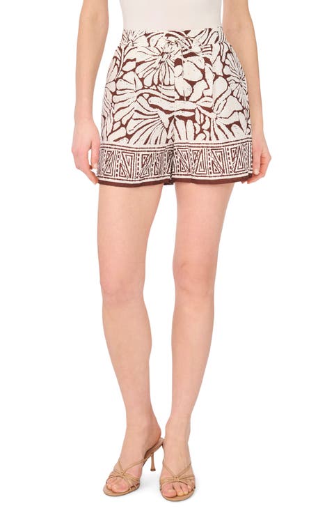 Floral Cotton Pull-On Shorts