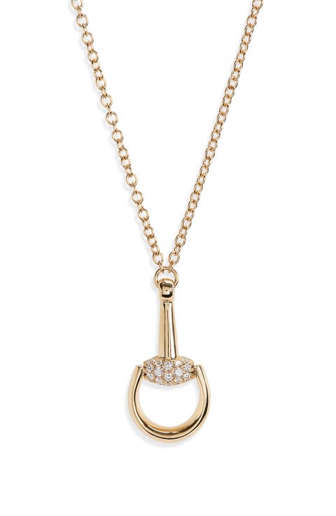 Demi Fine Horsebit Pendant Necklace