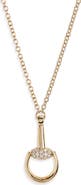 Gucci Demi Fine Horsebit Pendant Necklace