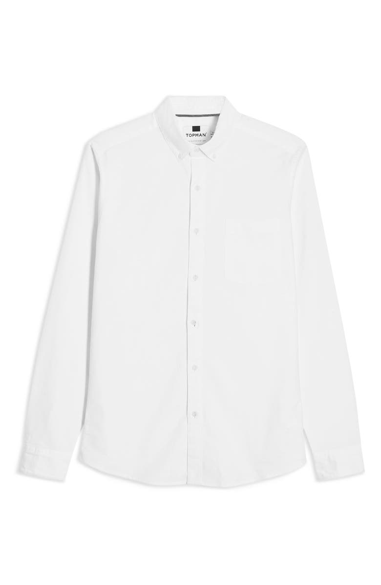 Topman Muscle Fit Oxford Shirt, Alternate, color,