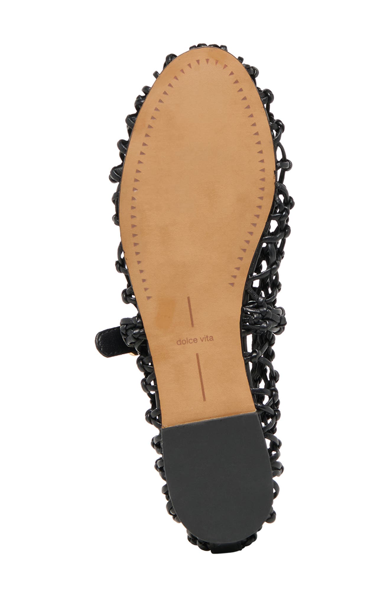 Dolce Vita Clair Woven Mary Jane Flat, Alternate, color, Black Woven Leather