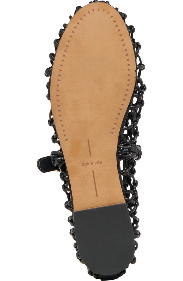 Dolce Vita Clair Woven Mary Jane Flat, Alternate, color, Black Woven Leather