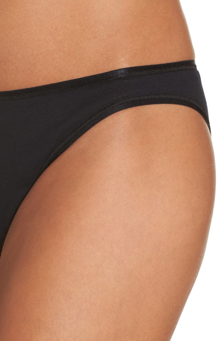 Hanro Seamless High Cut Briefs, Alternate, color, Black