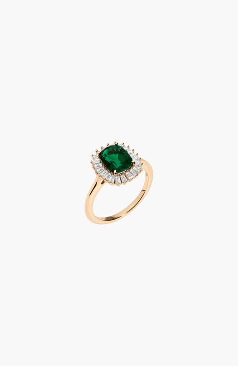 Alexandra Lab Grown Emerald Ring