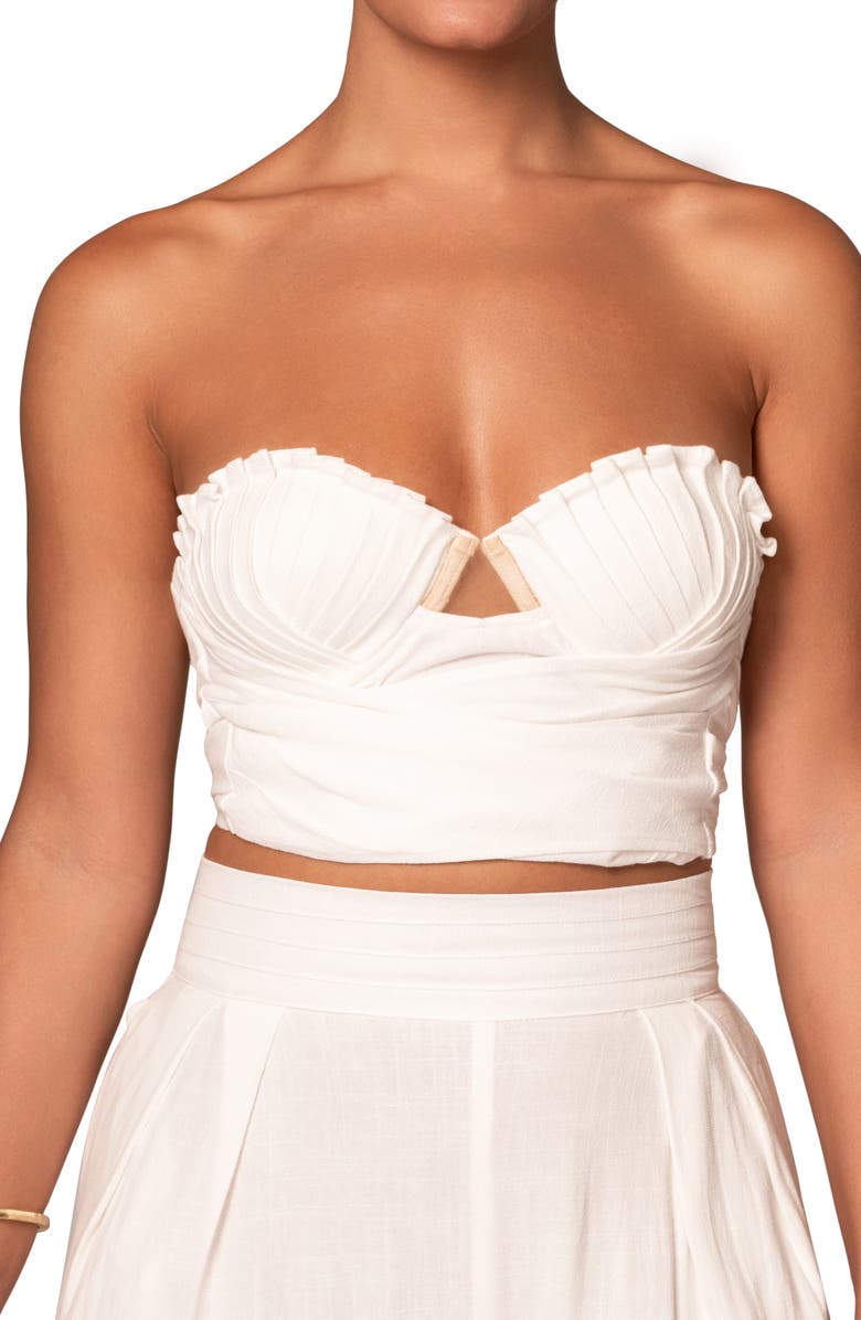 JLUXLABEL Arielle Corset Crop Top, Alternate, color, 