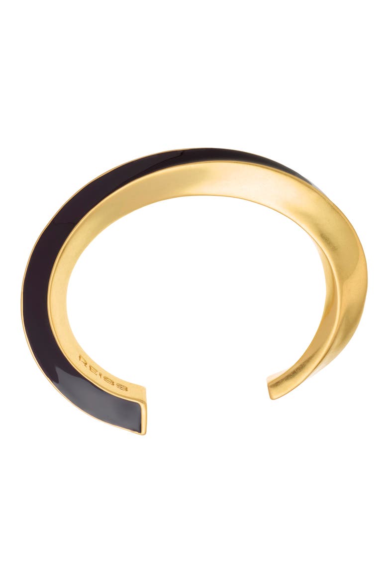 Thea Twist Enamel Cuff, Alternate, color, GOLD TONE / BURGUNDY