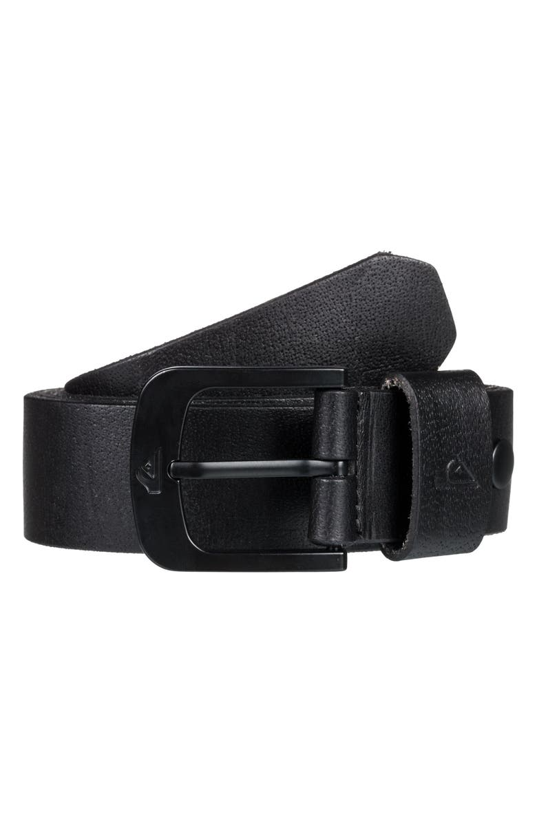Quiksilver The Everydaily 3 Leather Belt, Main, color, 