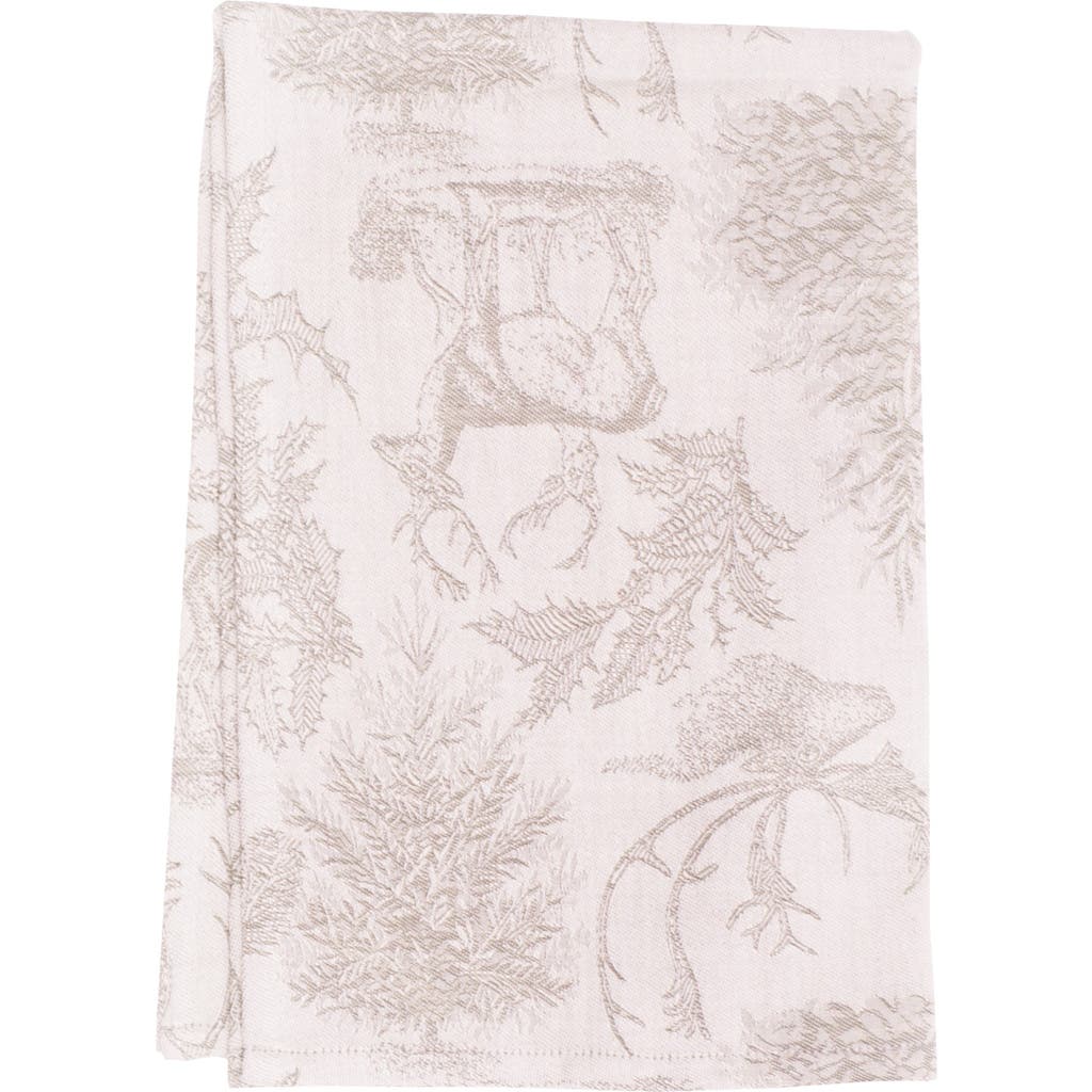 C & F Home C&f Home Jacquard Stag Clay Cotton Woven Kitchen Towel In Neutral