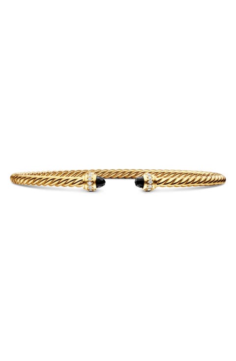 Classic Cablespira® 18K Yellow Gold & Diamond Bracelet, 3mm