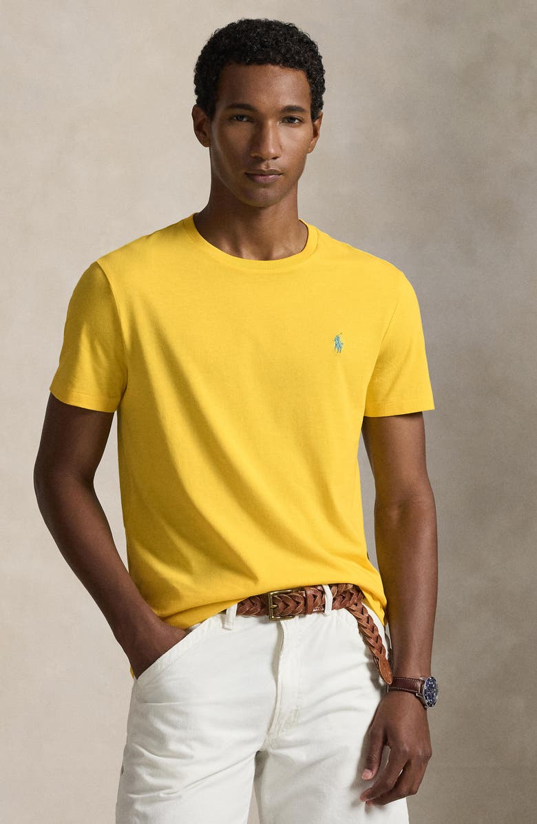 Polo Ralph Lauren Classic Fit Solid Cotton Jersey T-Shirt, Alternate, color, Sunfish Yellow/ C7109
