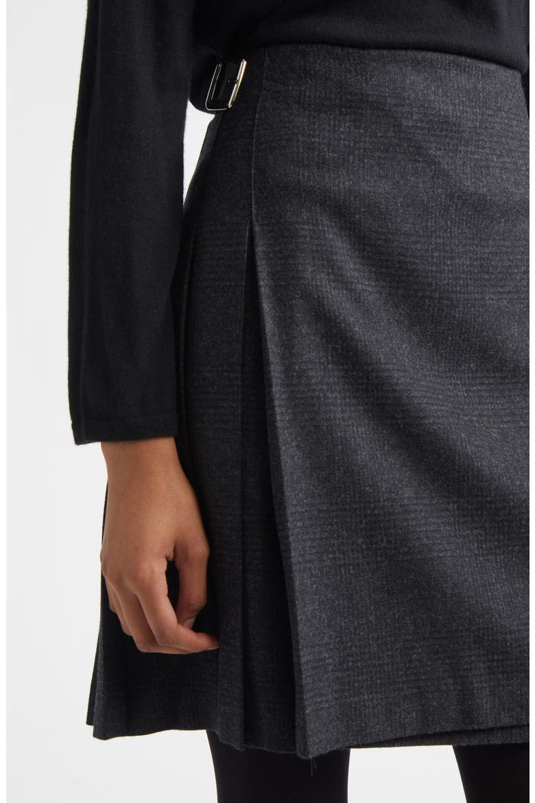 x Le Kilt Glen Plaid Wool & Cashmere Kilt Skirt, Alternate, color, CHARCOAL / GREY SHADOW CHECK