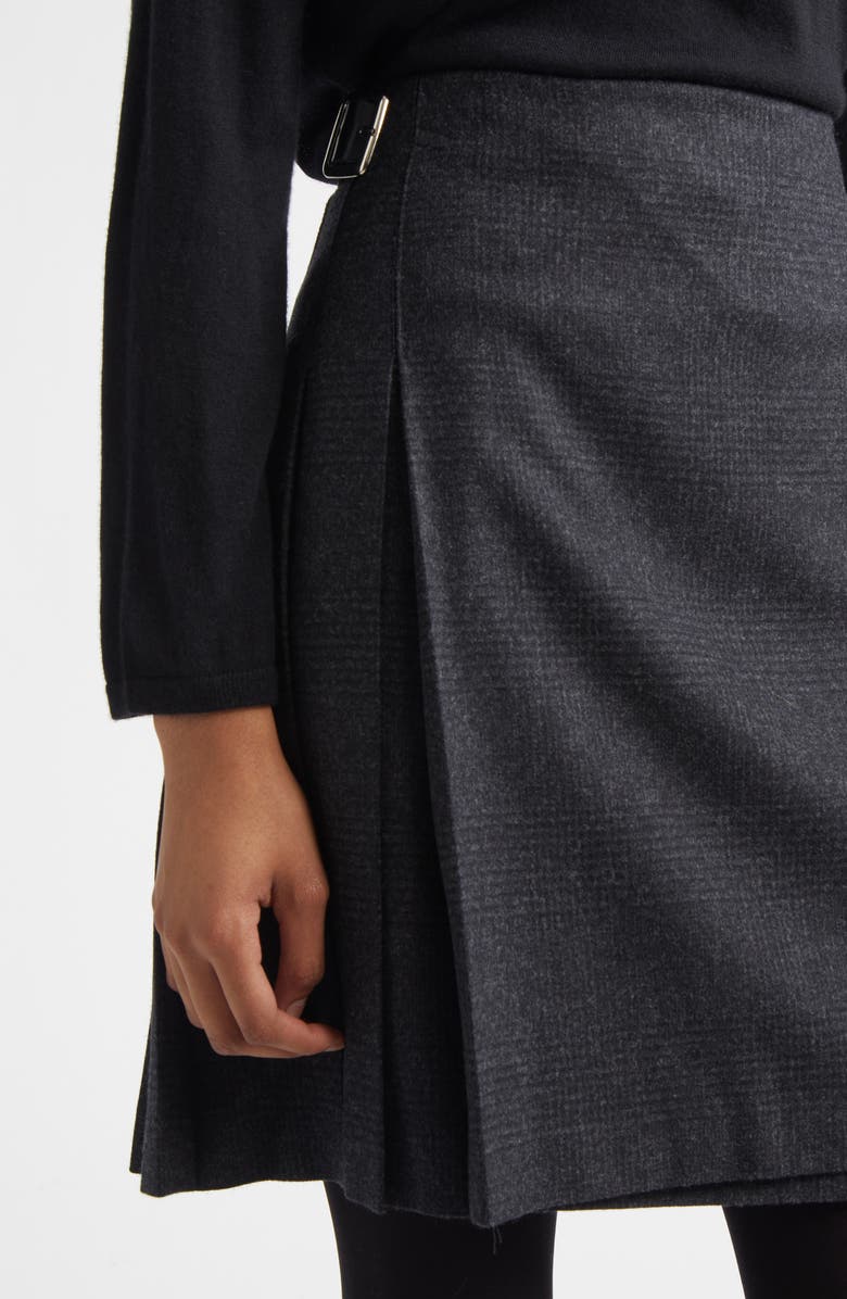 Johnstons of Elgin x Le Kilt Glen Plaid Wool & Cashmere Kilt Skirt, Alternate, color, 