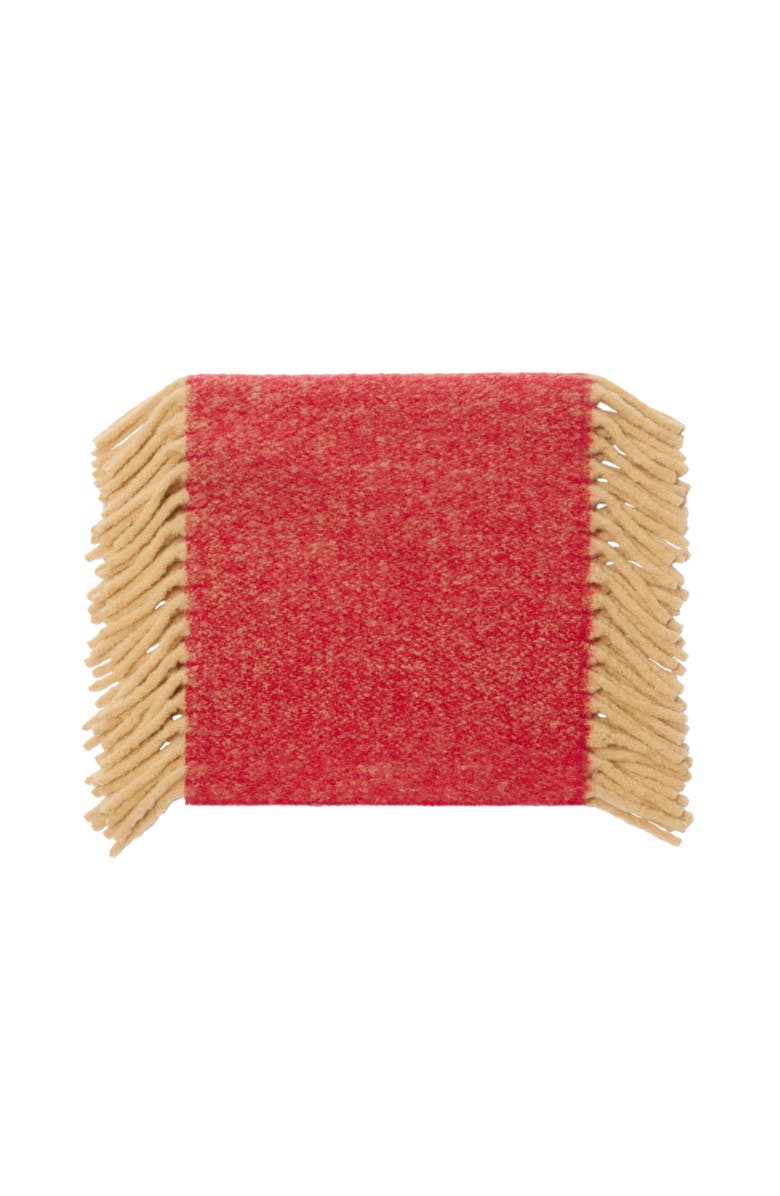Burberry Alpaca Wool Blend Happy Scarf, Alternate, color, Sand Beige/Post Red