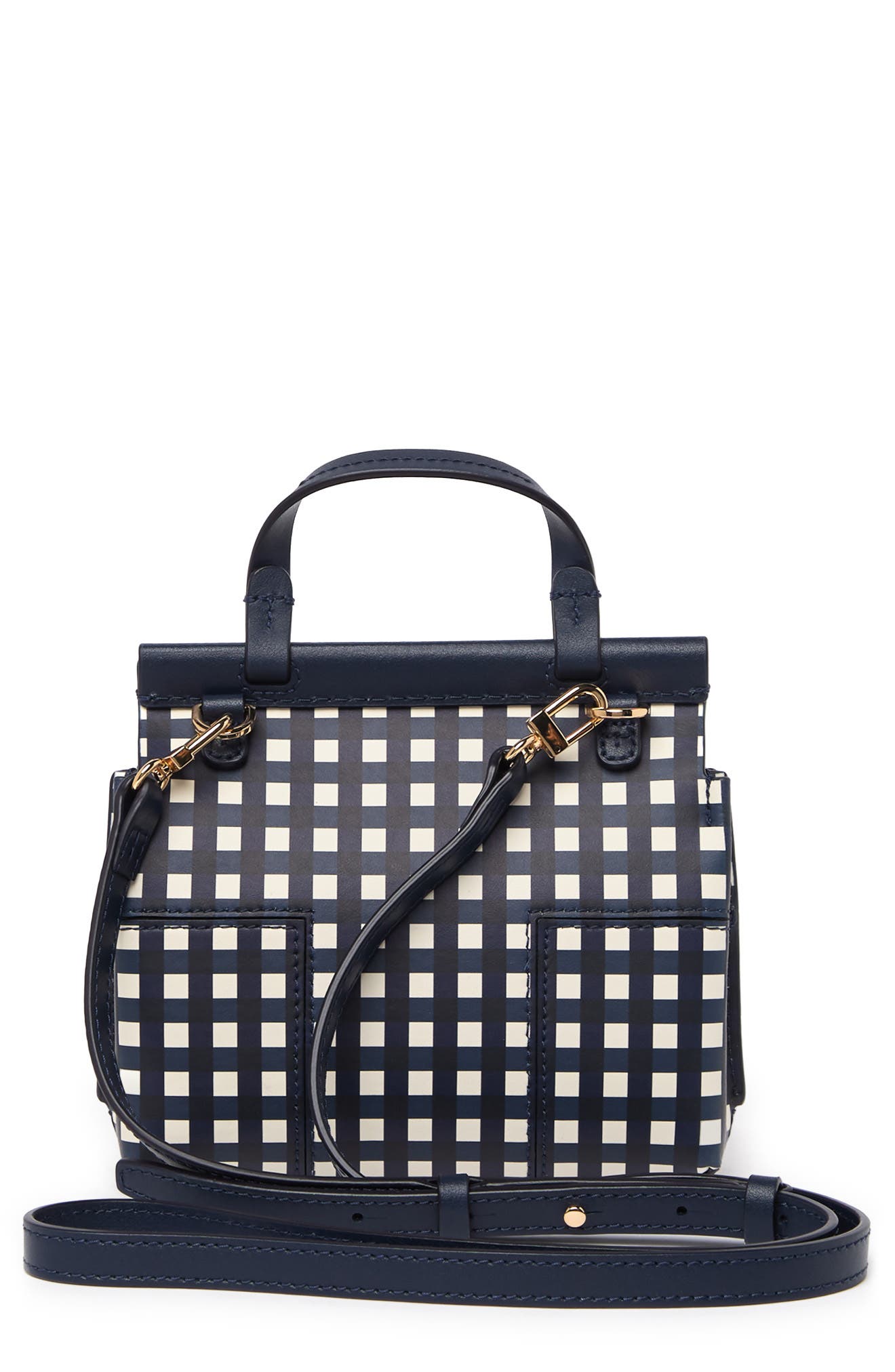 Block T Mini Satchel, Alternate, color, ROYAL NAVY CHECK IN