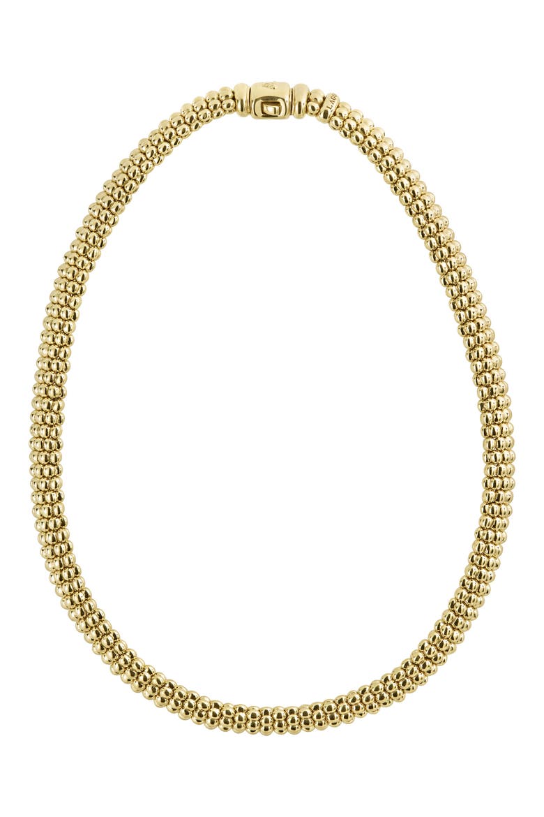 Caviar Gold Rope Necklace, Main, color, GOLD