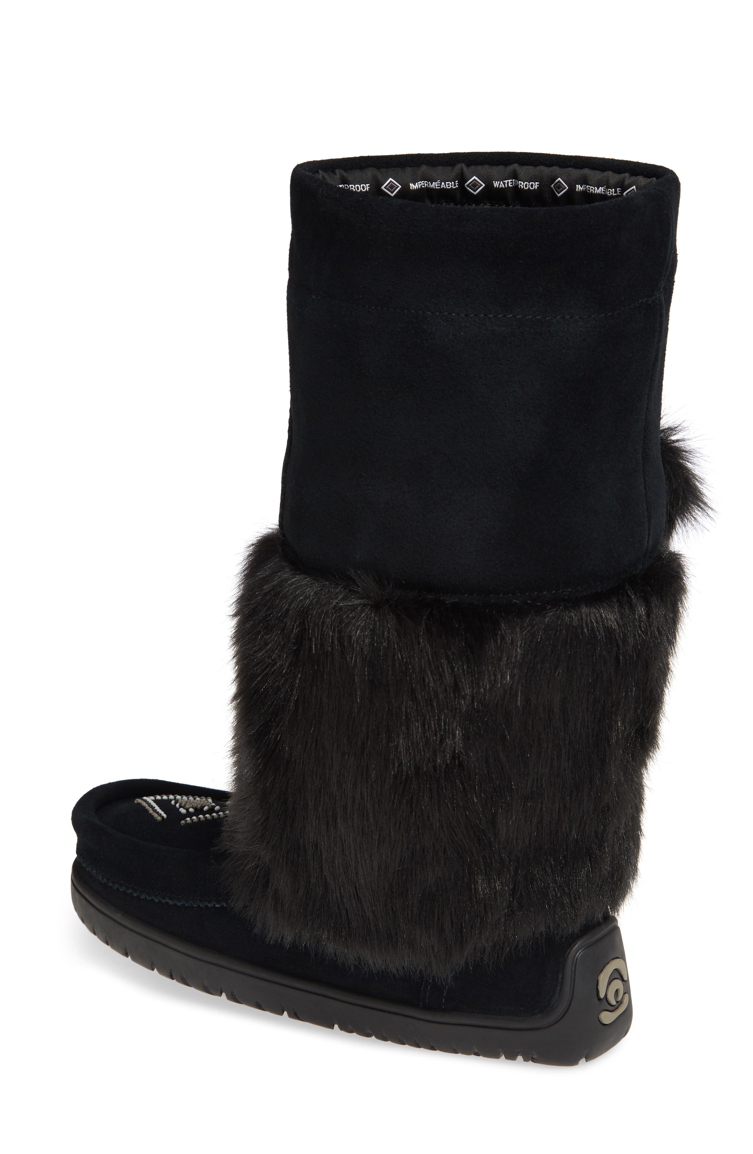 Manitobah Mukluks Snowy Owl Faux Fur Waterproof Snow Boot, Alternate, color, 