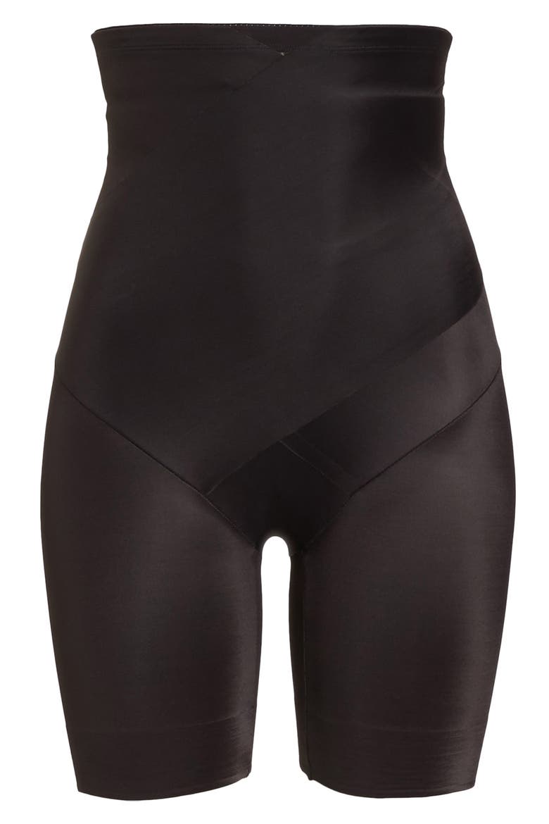 Tummy Tux High Waist Thigh Slimmer, Alternate, color, BLACK