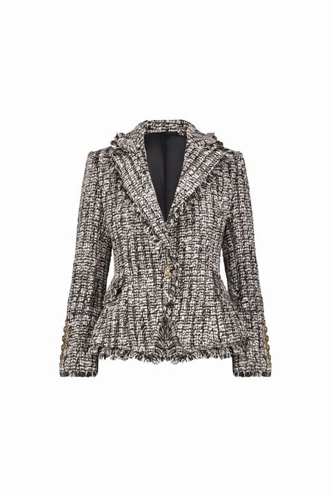 Giselle Single Breasted Tweed Blazer