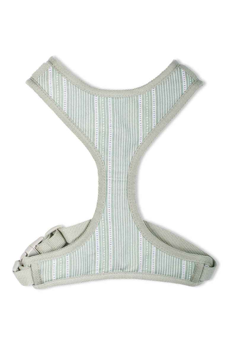 Block Stripe Large Dog Harness, Main, color, GREEN