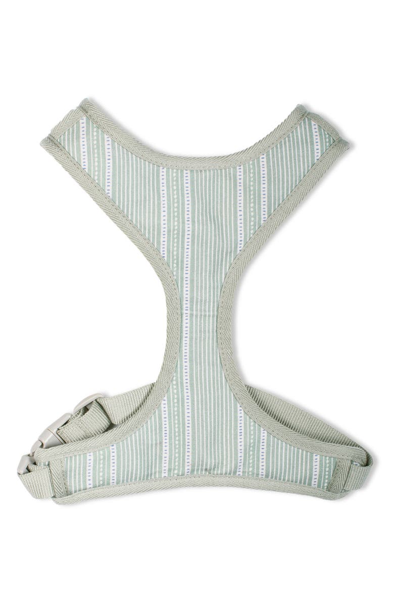 Fringe Studio Block Stripe Large Dog Harness, Main, color, Green