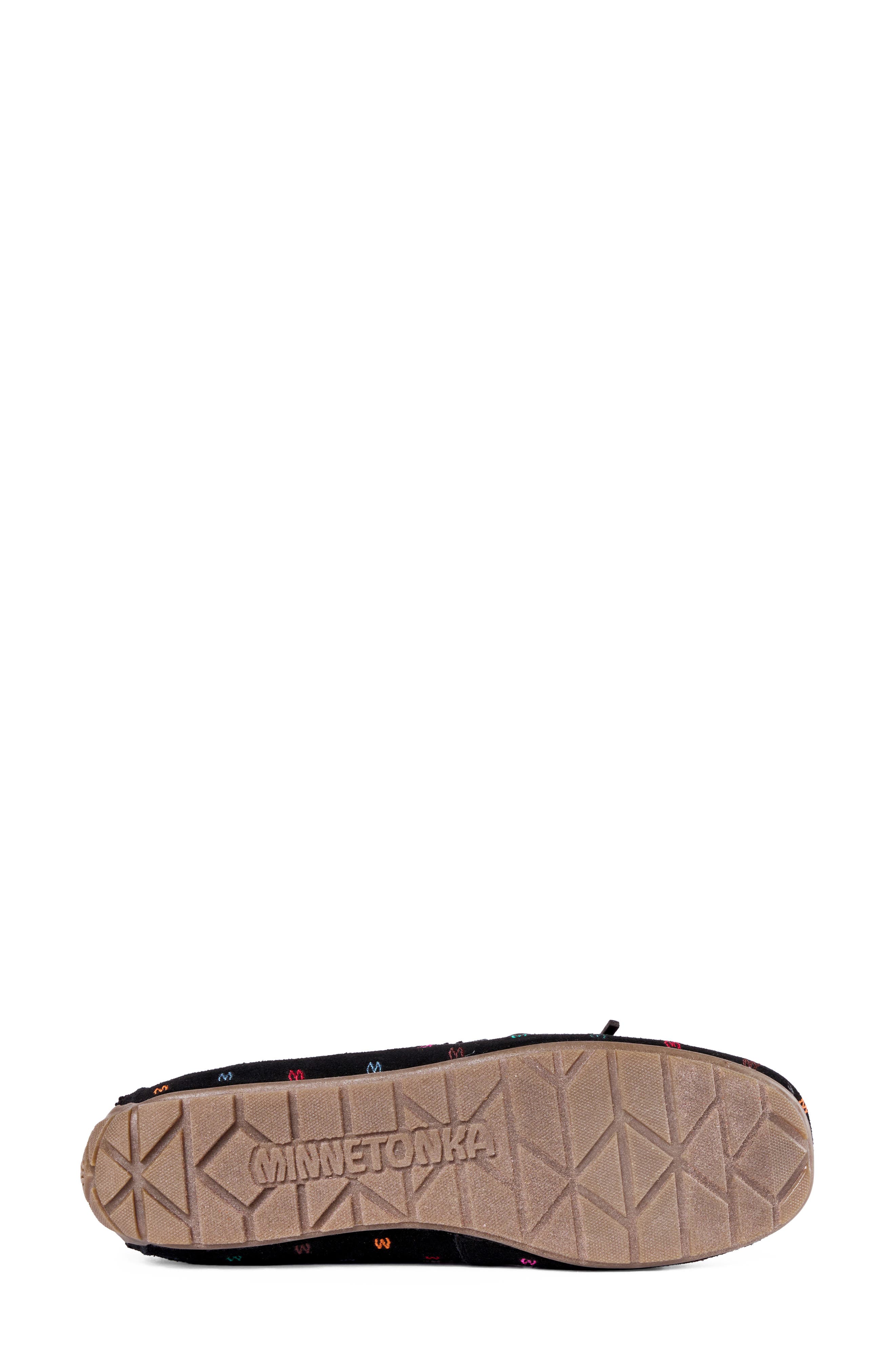 Embroidered Suede Moccasin, Alternate, color, BLACK EMBROIDERY