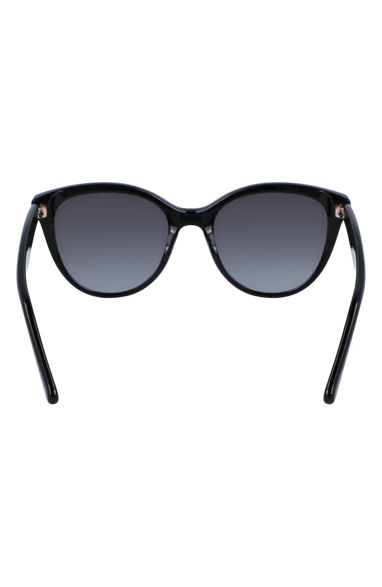FERRAGAMO 54mm Cat Eye Sunglasses, Alternate, color, Black