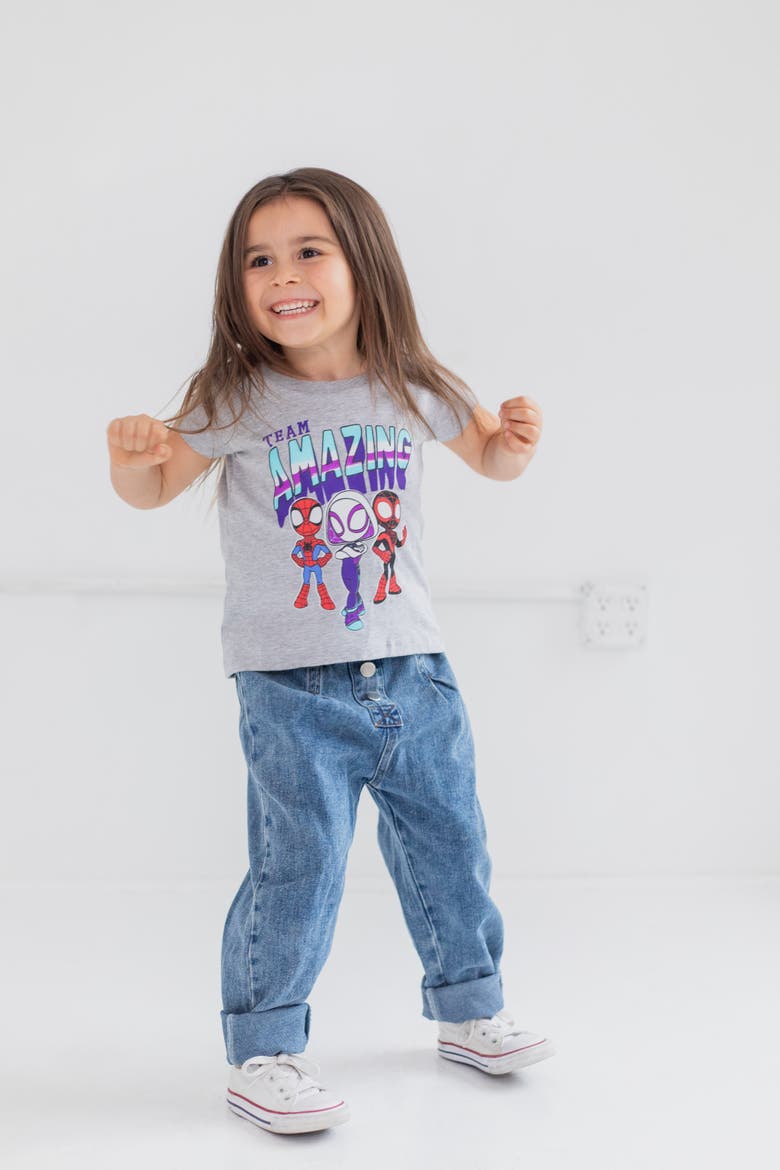 Spidey and His Amazing Friends 2-Pack Short Sleeve T-Shirts, Alternate, color, Purple Grey Spidey