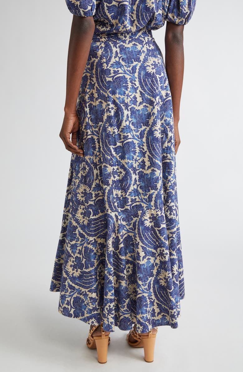 Ulla Johnson Sabina Cascasde Ruffle Cotton Blend Skirt, Alternate, color,