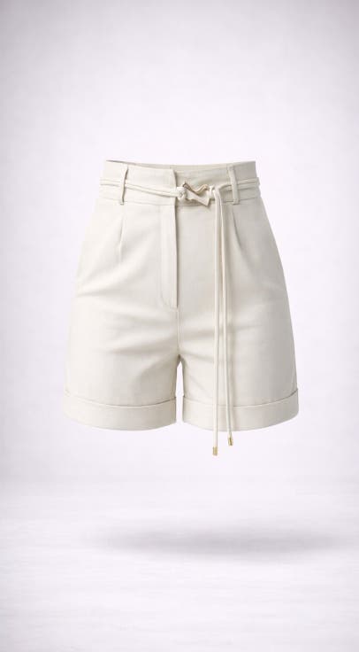 Salina Linen-blend Paperbag-waist Shorts